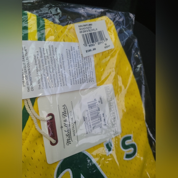 New Mens Mitchell & Ness Oakland A's Jose Canseco #33 Baseball Jersey - Picture 2 of 4